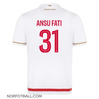 Billige Fotballdrakt AS Monaco Ansu Fati #31 Replika Hjemmedrakt 2025-26 Kortermet